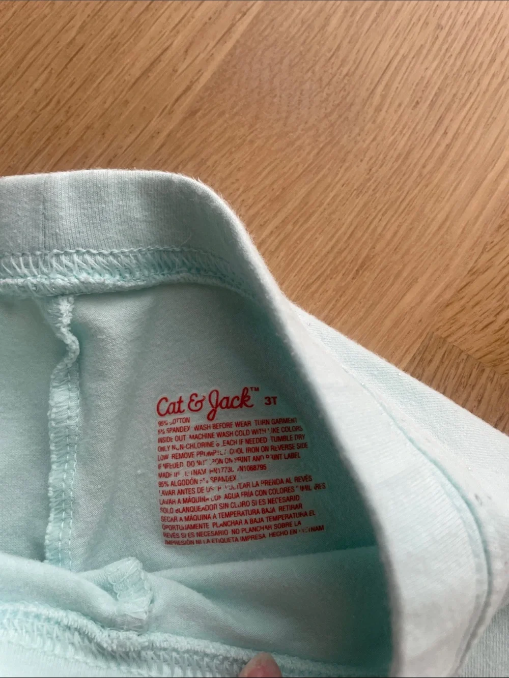 Cat & Jack Mint and Light Pink Kids Leggings